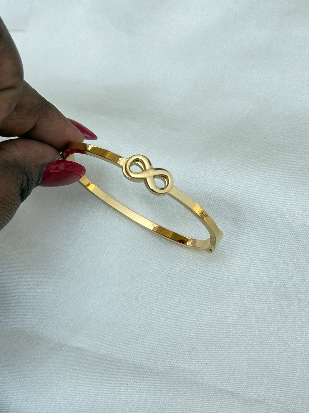Ab071 anti tarnish infinity  openable kada bracelet suits for 2-0,2-2 size