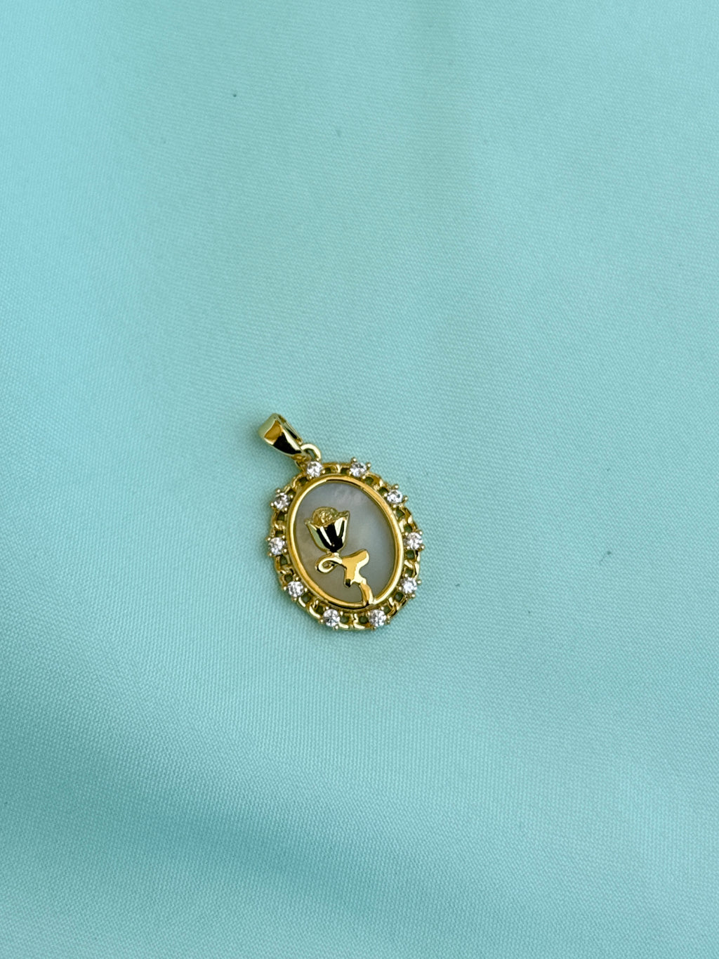 Al015 anti tarnish rose flower charm (pendent)