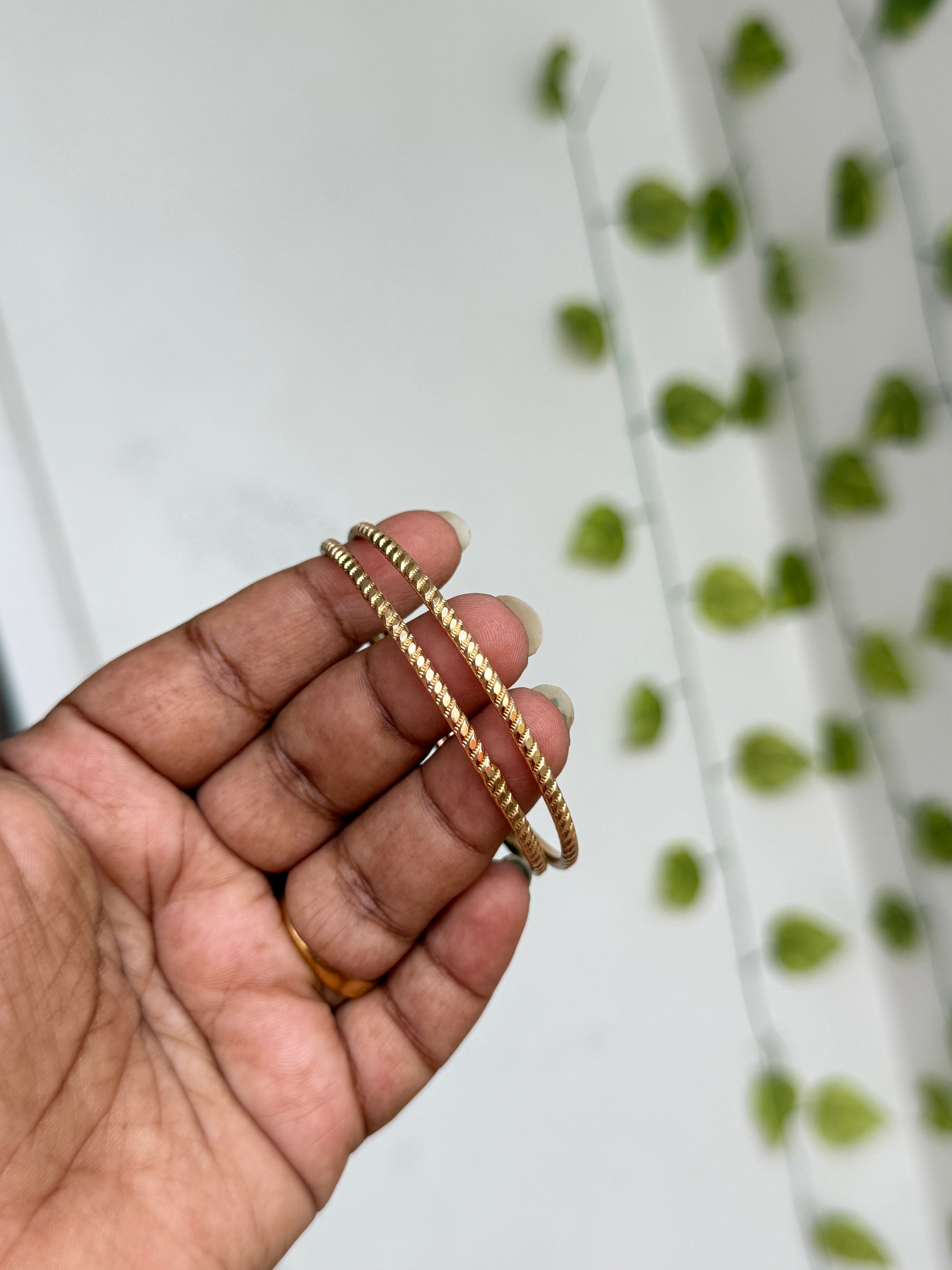 Ph615 Panchaloham unpolished daily wear design bangles