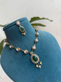 Ns389 simple moissanite neckset