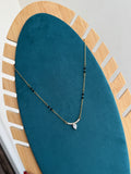 BB037 halfmoon drop Anti tarnish Black Beads