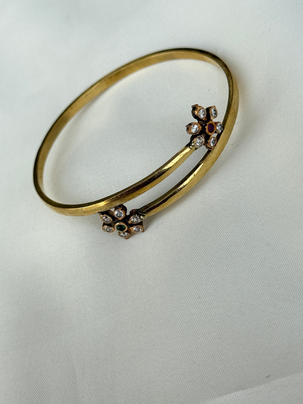 Br528 panchaloham flower kada bangle