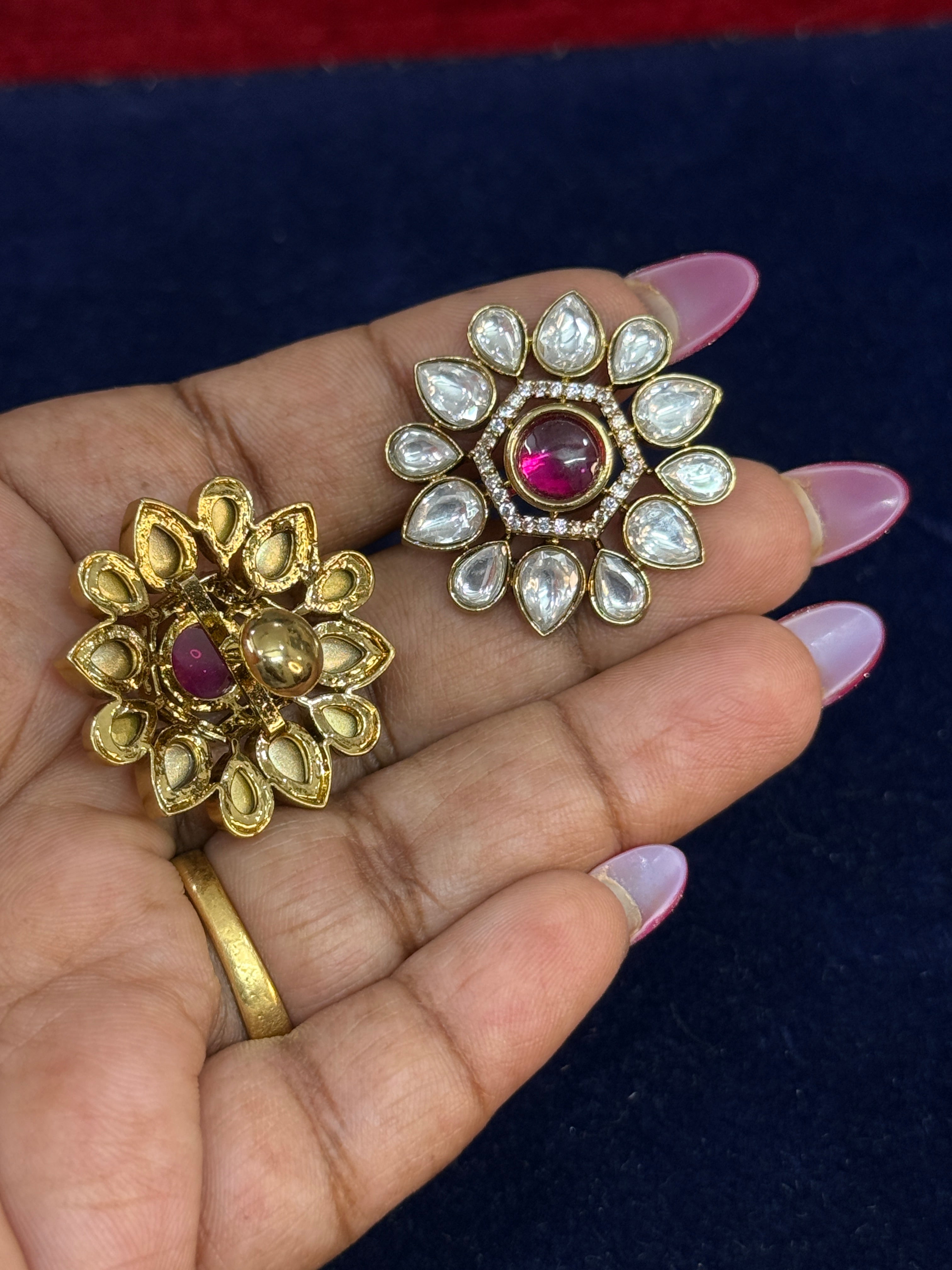 St005 moissanite back screw studs