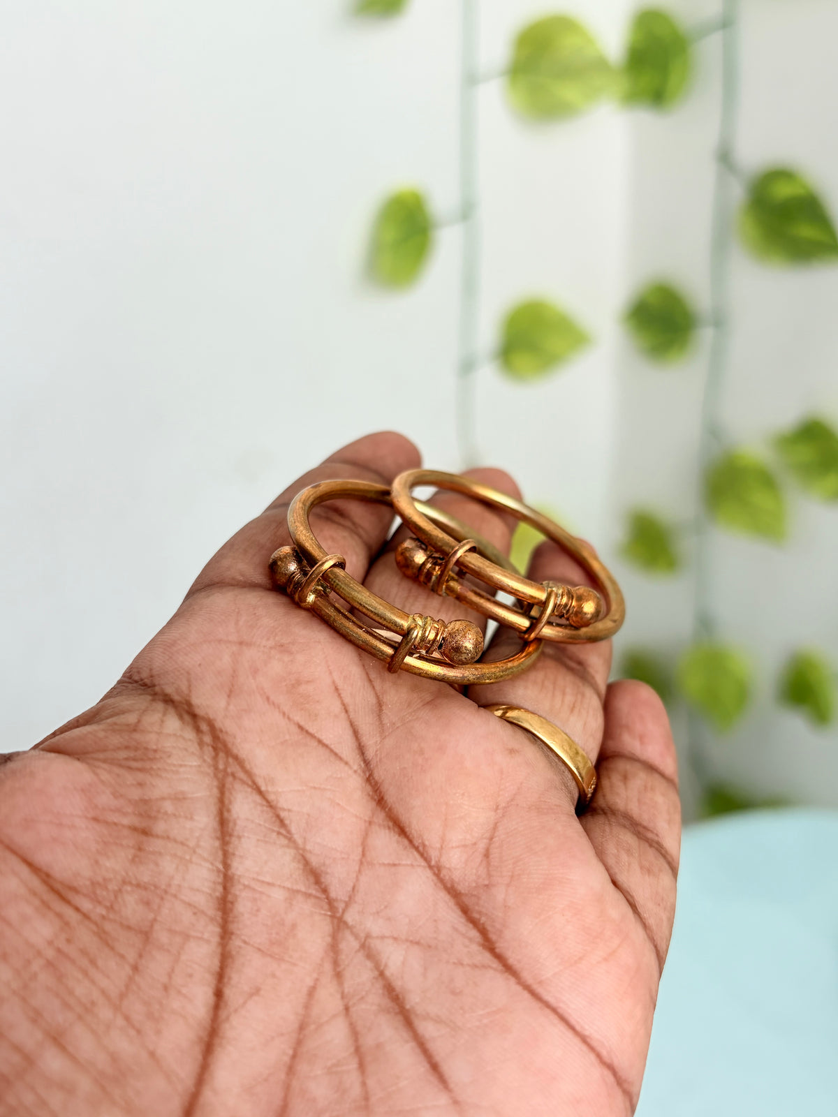 Kd065 unpolished panchaloham Kids adjustable kids bangles