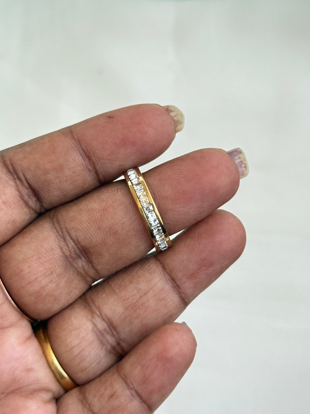 Rg081 anti tarnish full stones finger rings
