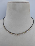 23 white stone short Black Beads BB1612