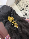 Lakshmidevi kemp stones 4 steps white pearl with peacock jada Billa jd010