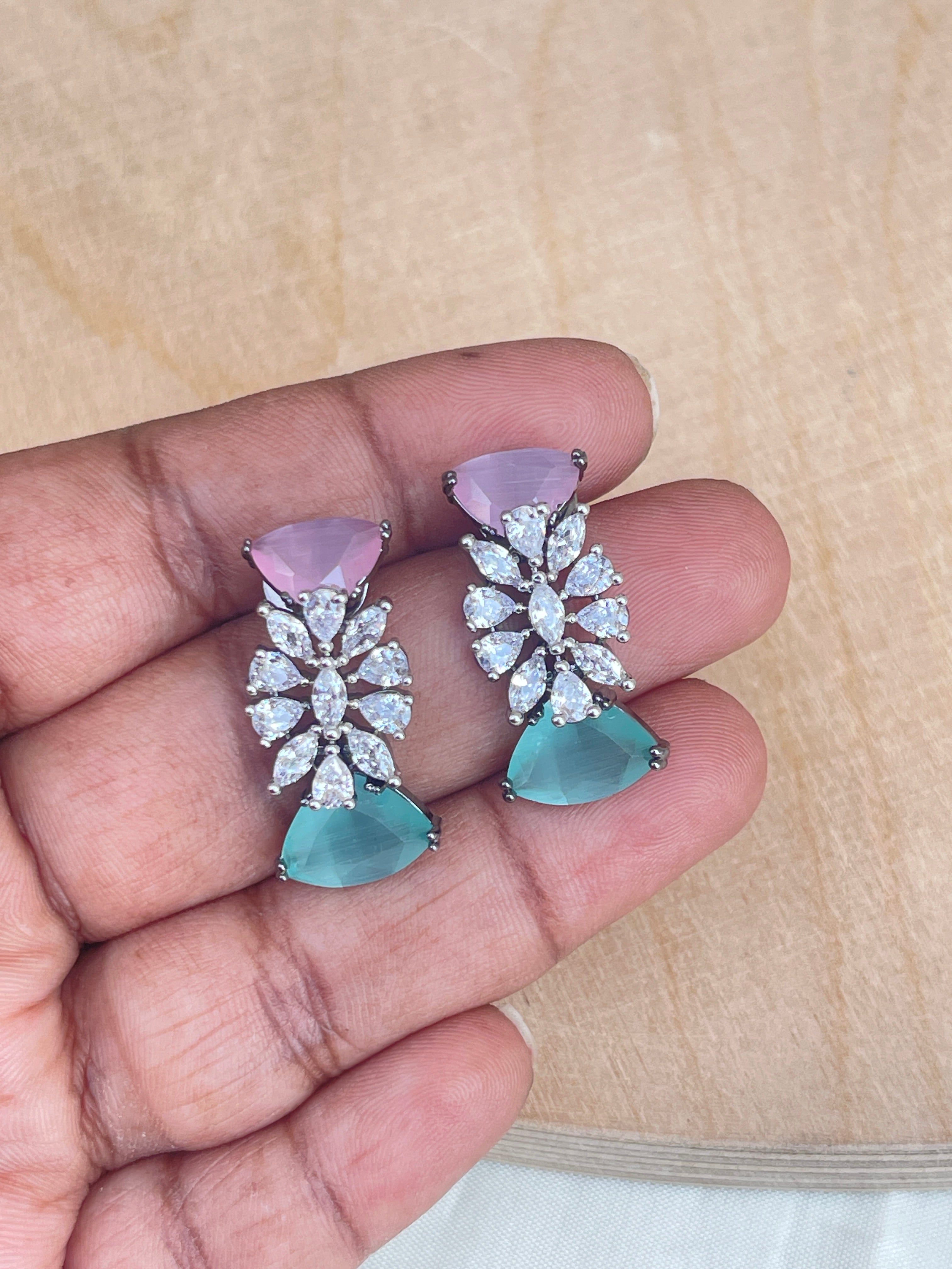 Zircon pastel studs
