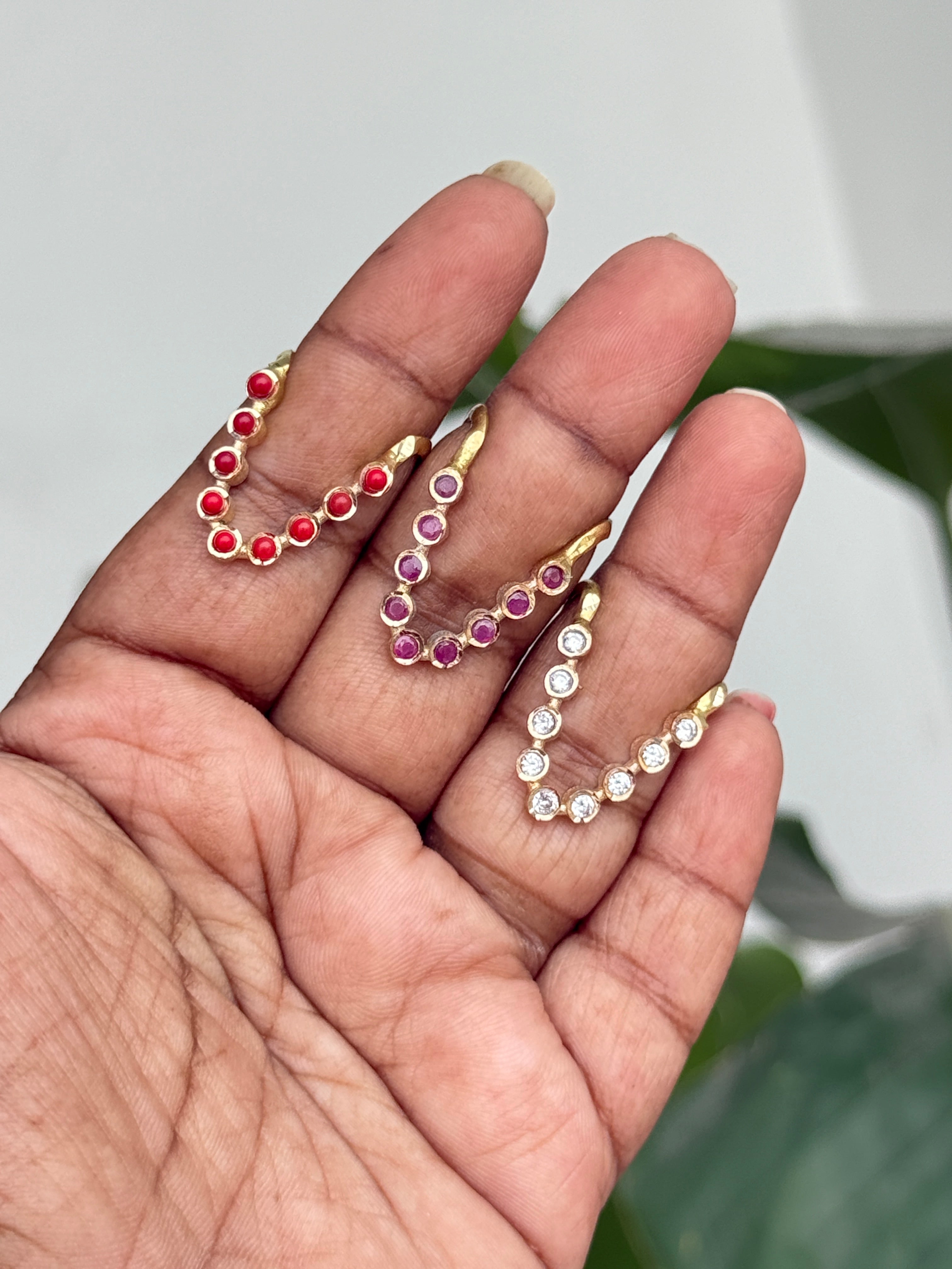 Rg015 panchaloham v shape adjustable finger ring