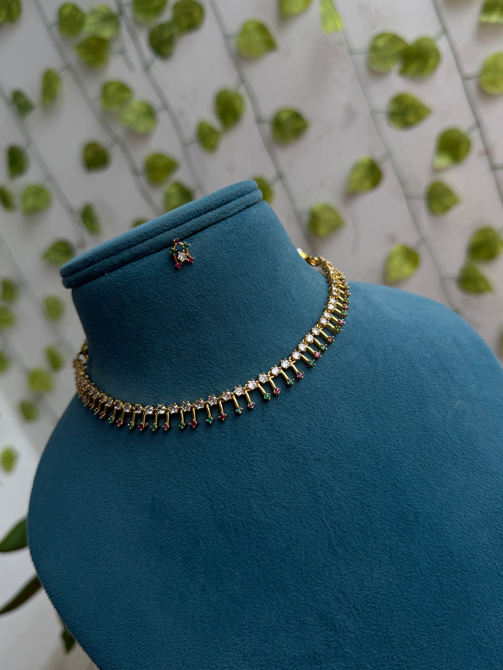 Ns899 multi short neckset with earrings