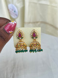 Multi pearl Traditional butta Earrings