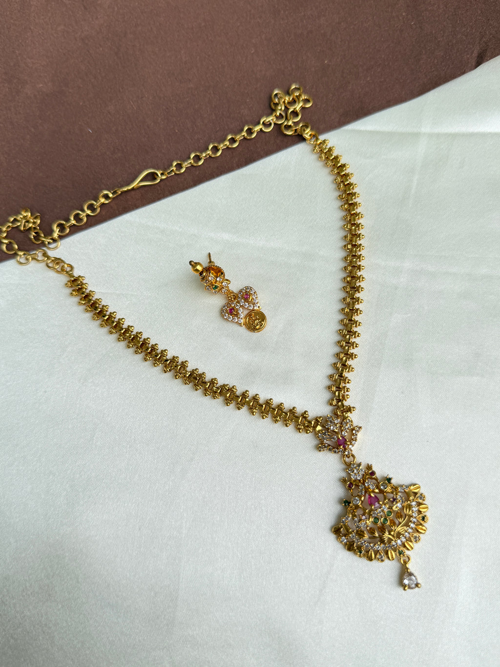 Ns292 multi plain neckset with earrings suits for kids and adults