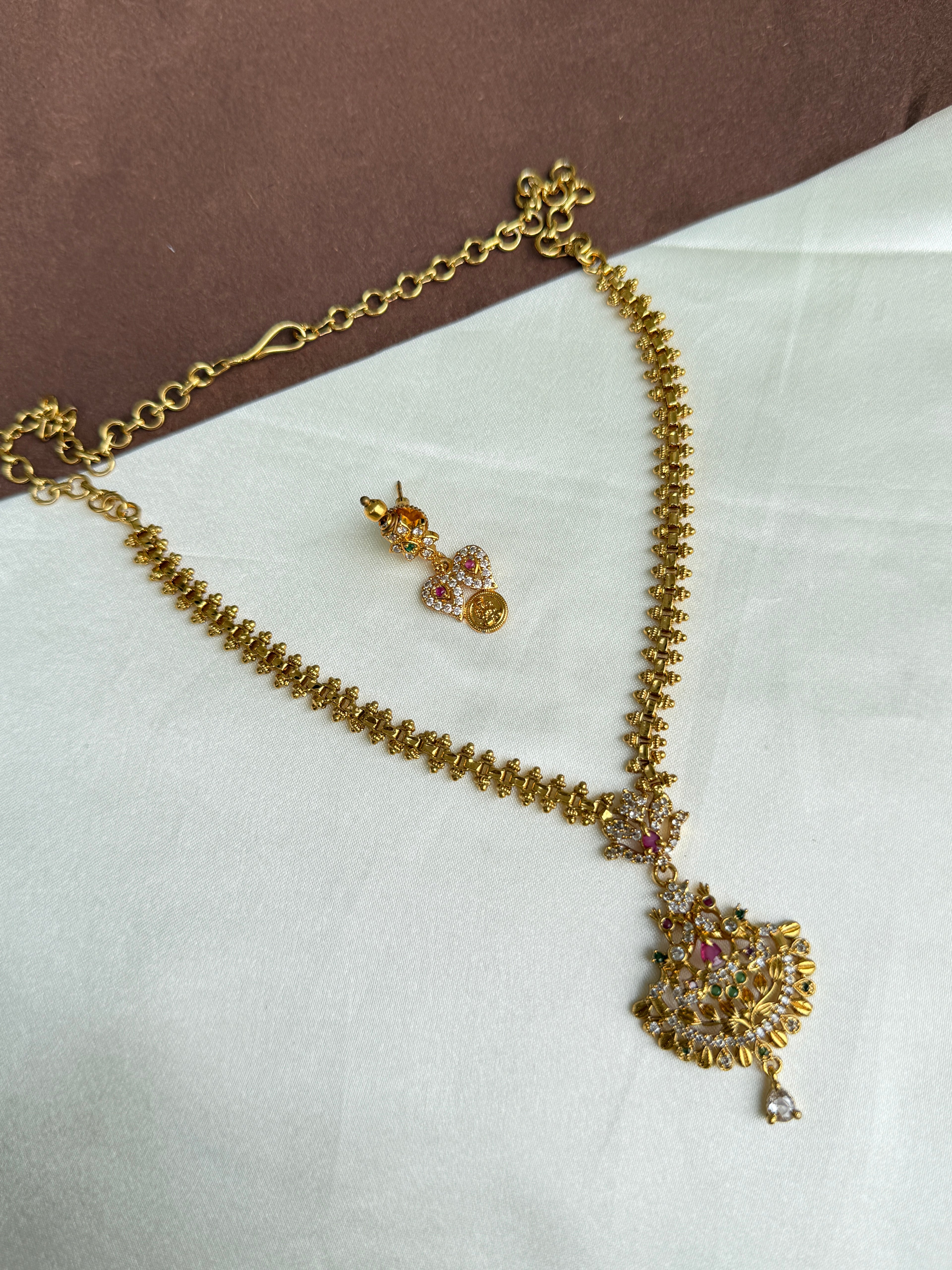 Ns292 multi plain neckset with earrings suits for kids and adults