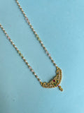 Single line pearl chain with pendant pc012