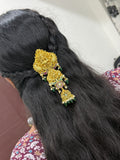 Lakshmidevi peacock kemp stones with green beads butta jada Billa jd021