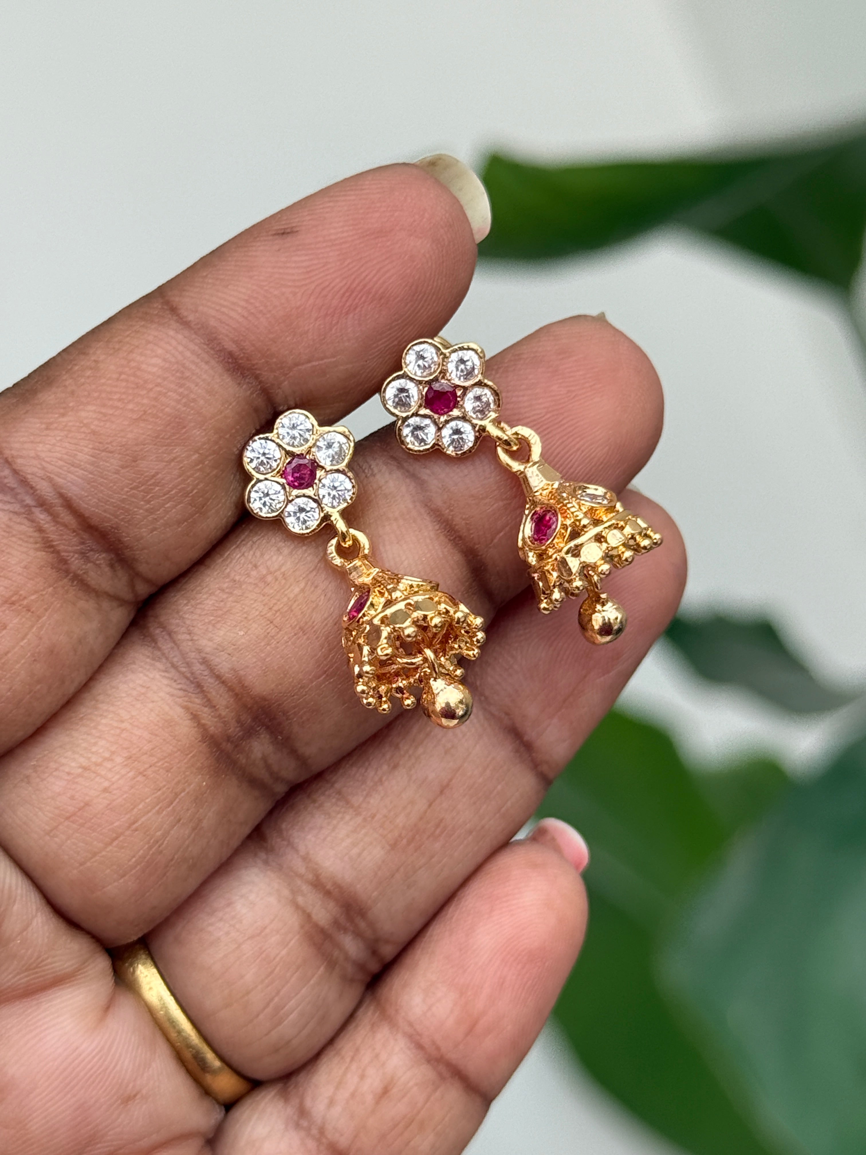 Ph097 panchaloham back screw small butta Earrings