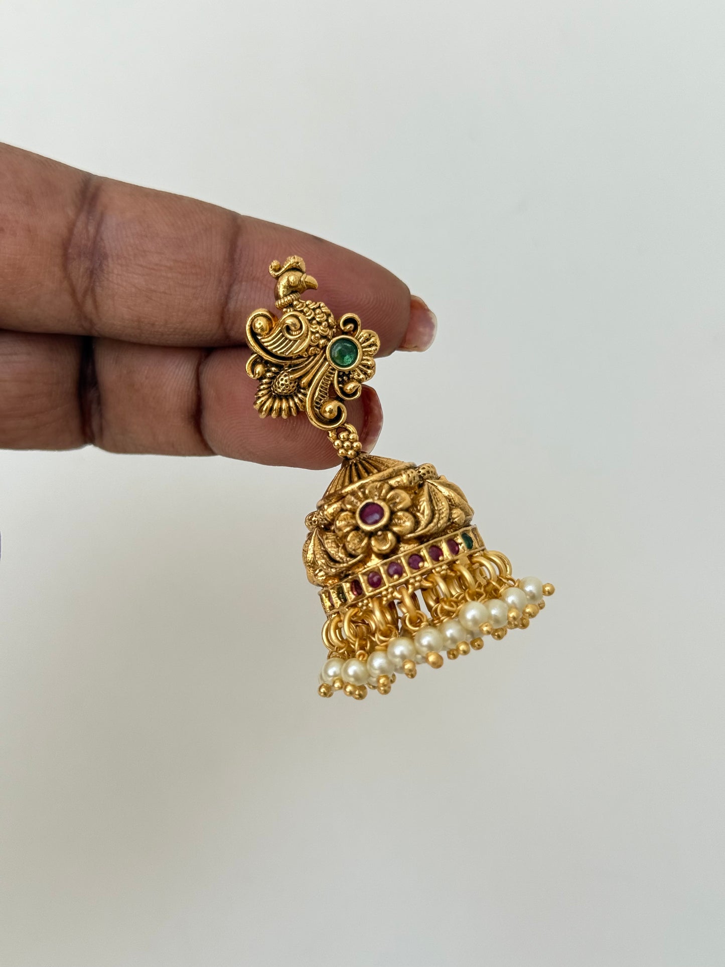 Er2056 nakshi peacock butta Earrings