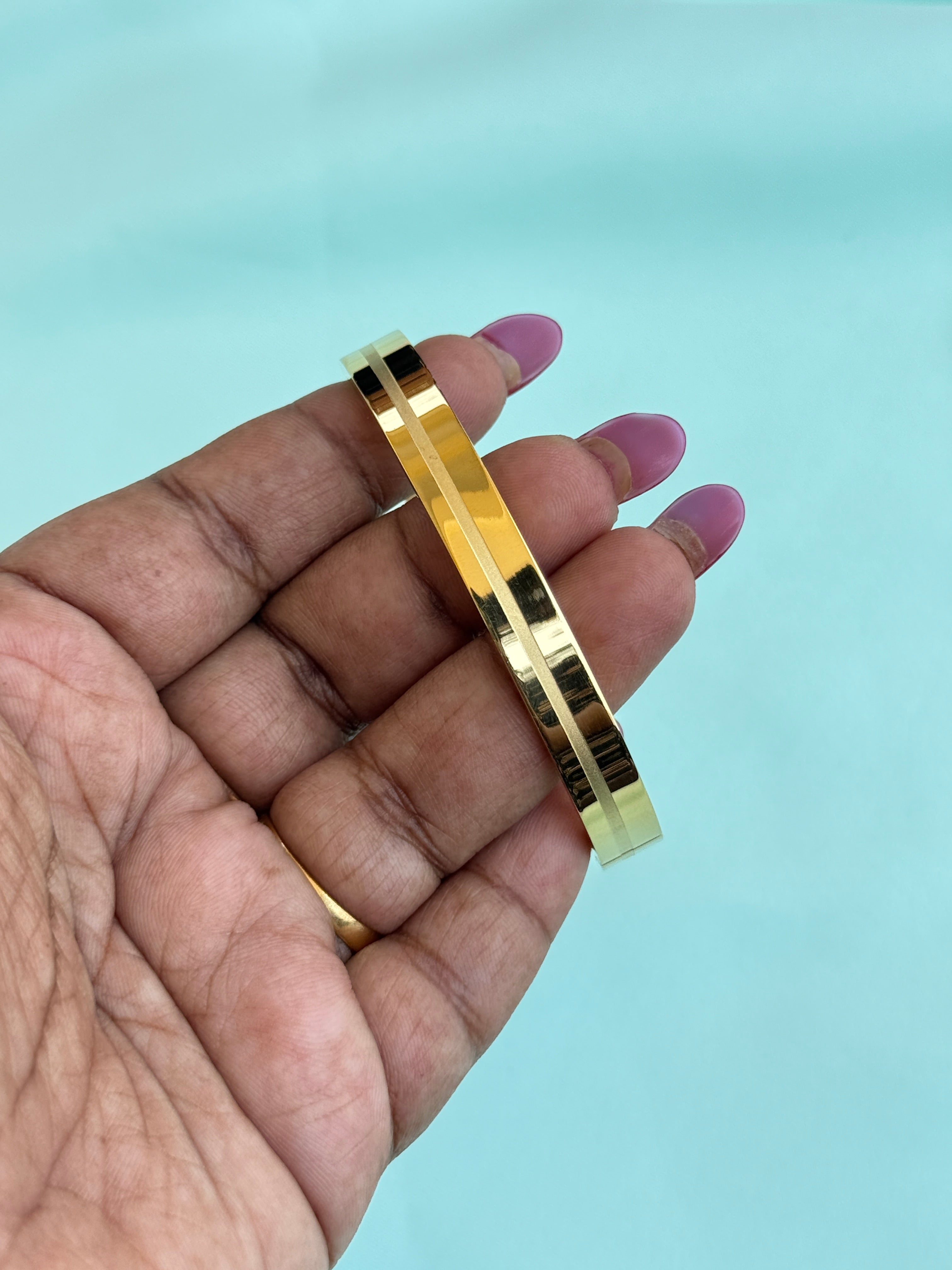 Mn026 openable mens kada  anti tarnish bracelet