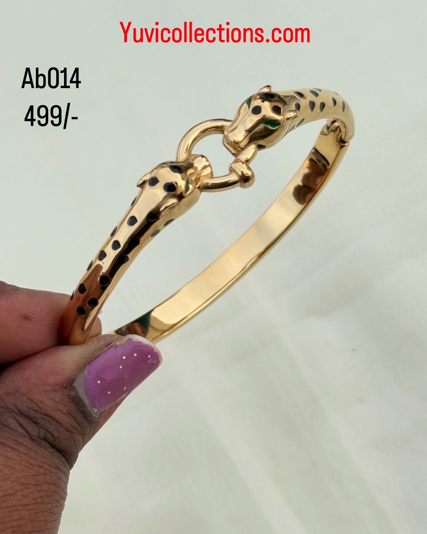 Ab014 Cartier inspired leopard anti tarnish bracelet