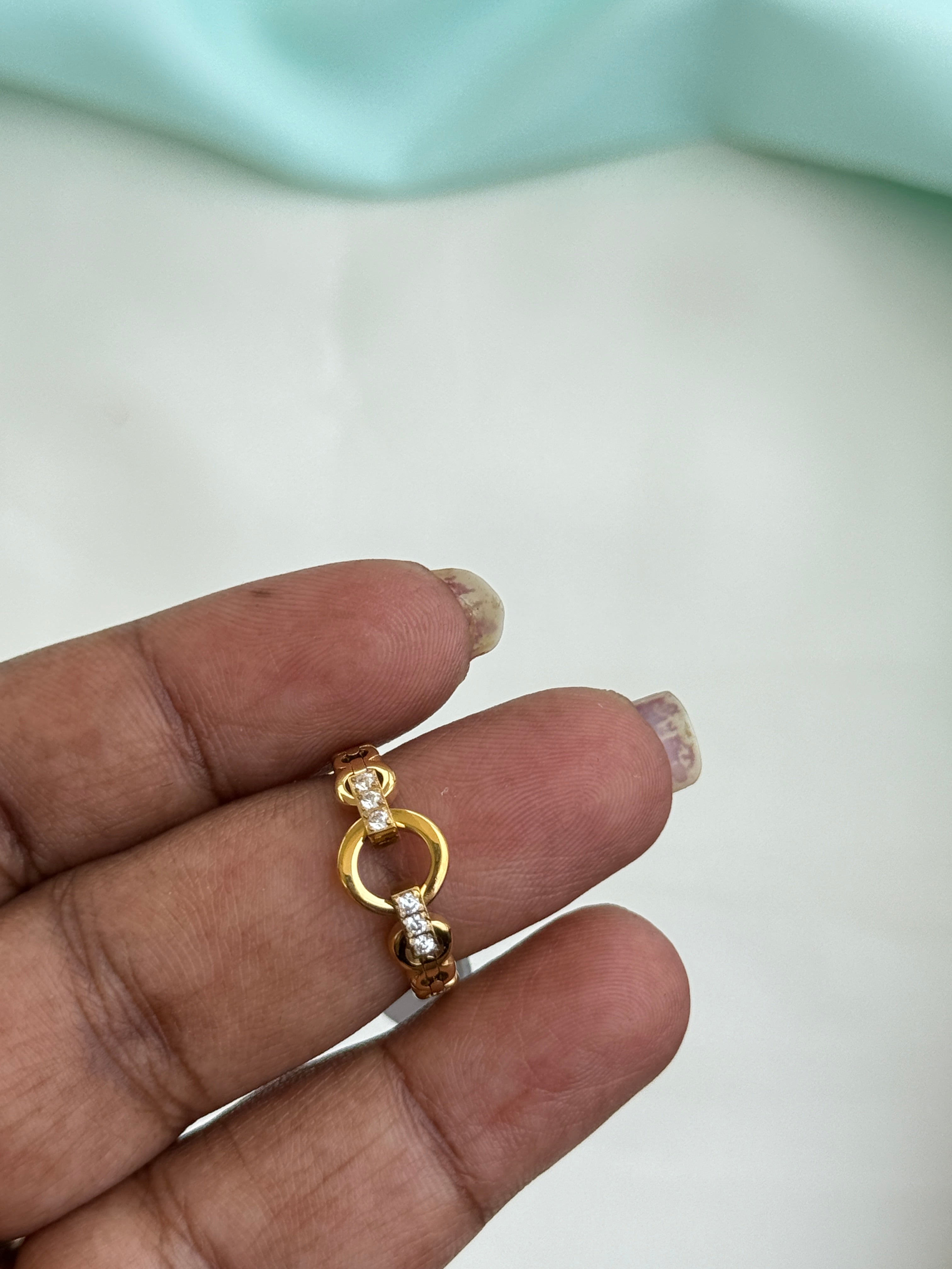Rg101 anti tarnish stones finger rings
