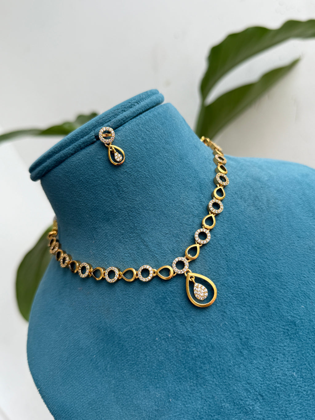 Ns457 simple neckset with earrings