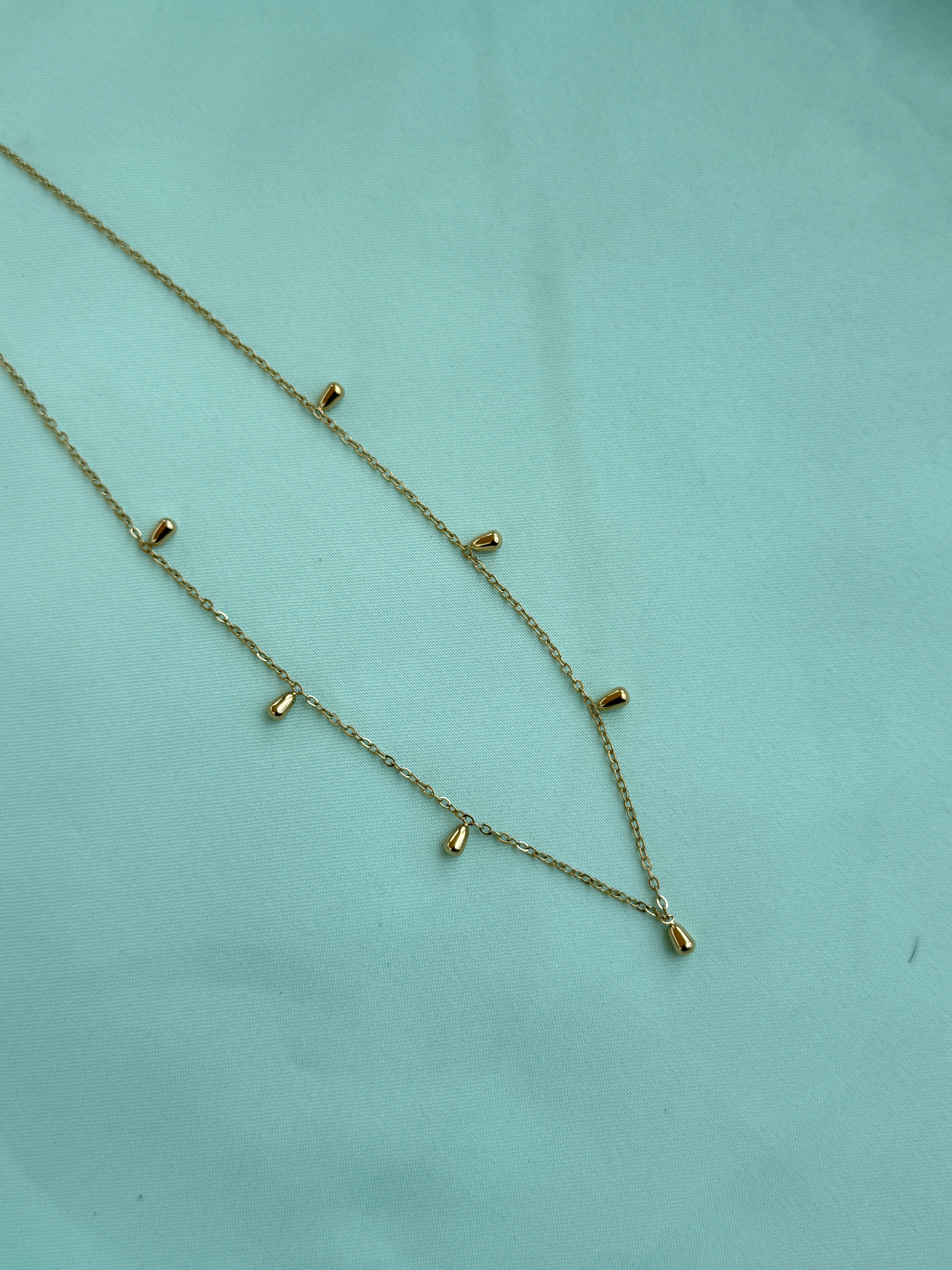 Dc072 anti tarnish small drops 18inches adjustable daily wear chains