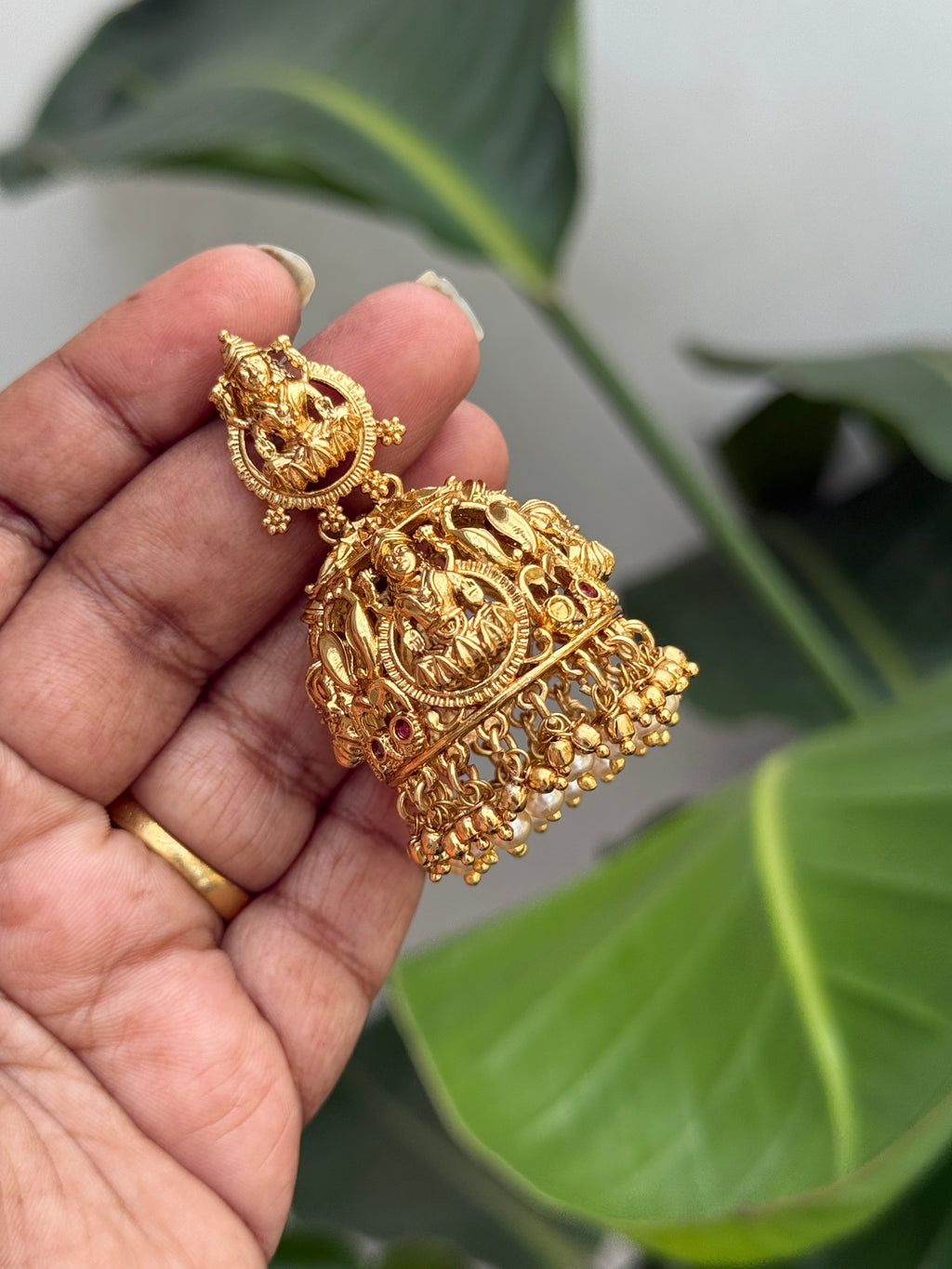 Er82 Lakshmi Devi nakshi butta Earrings