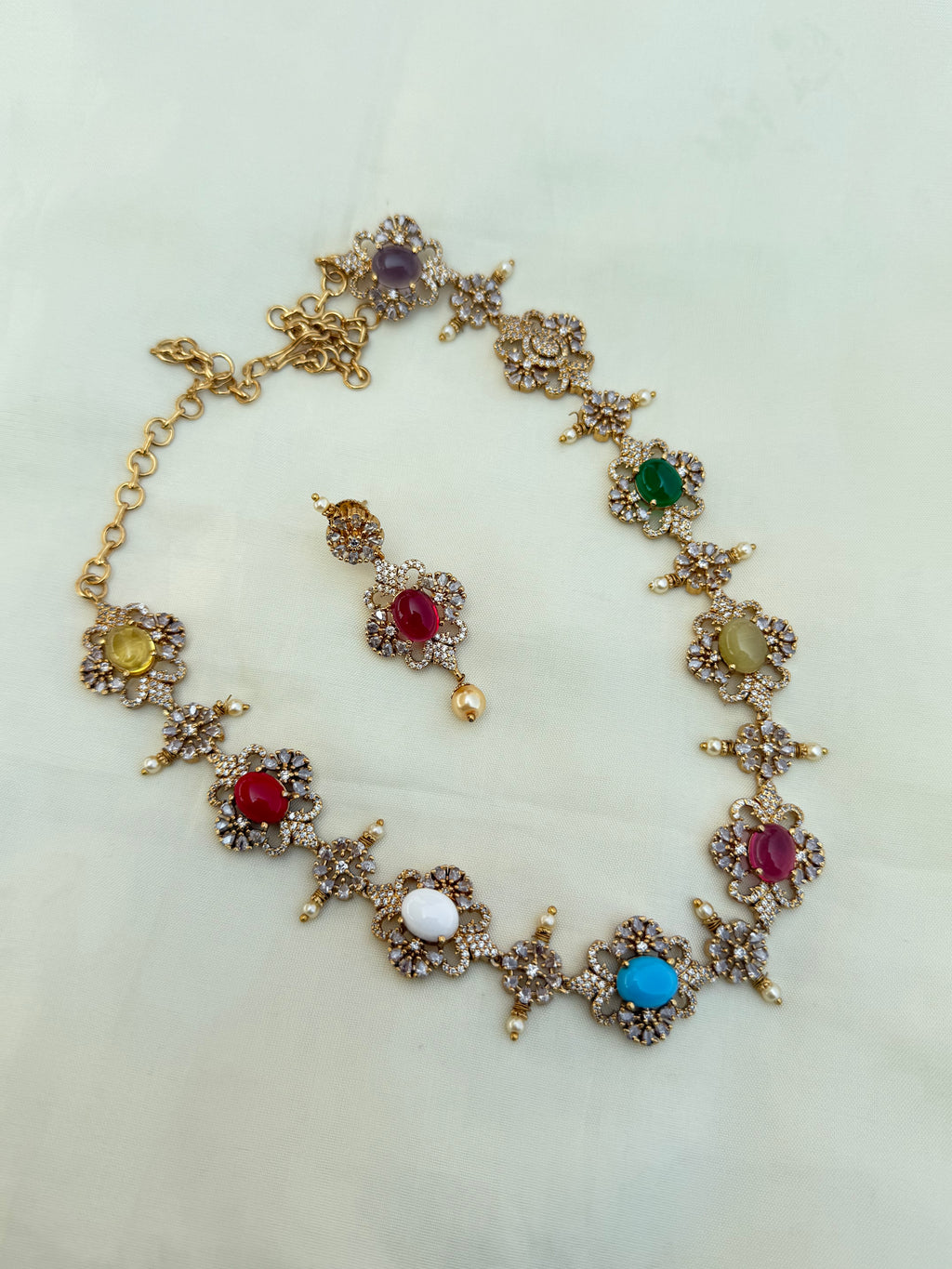 Ns30002 navarathan neckset