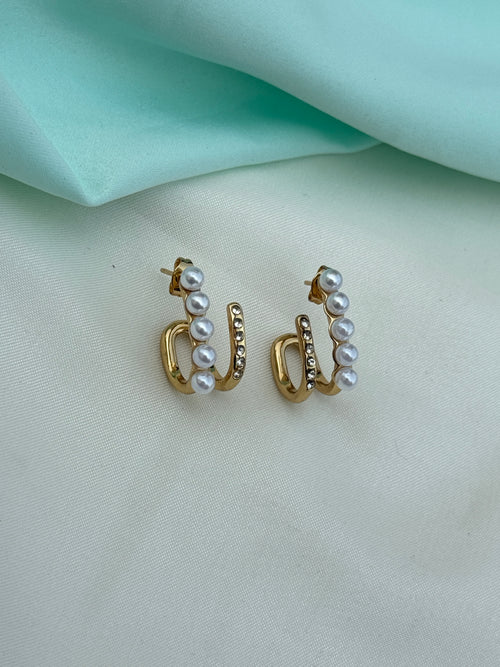 St085 anti tarnish pearl studs