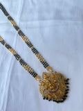 3 lines 24 inches Lakshmi Devi Black Beads BB5085