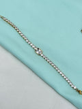 Ab608 anti tarnish full stones 8 inches 2.4 to 2.6 adjustable chain bracelet