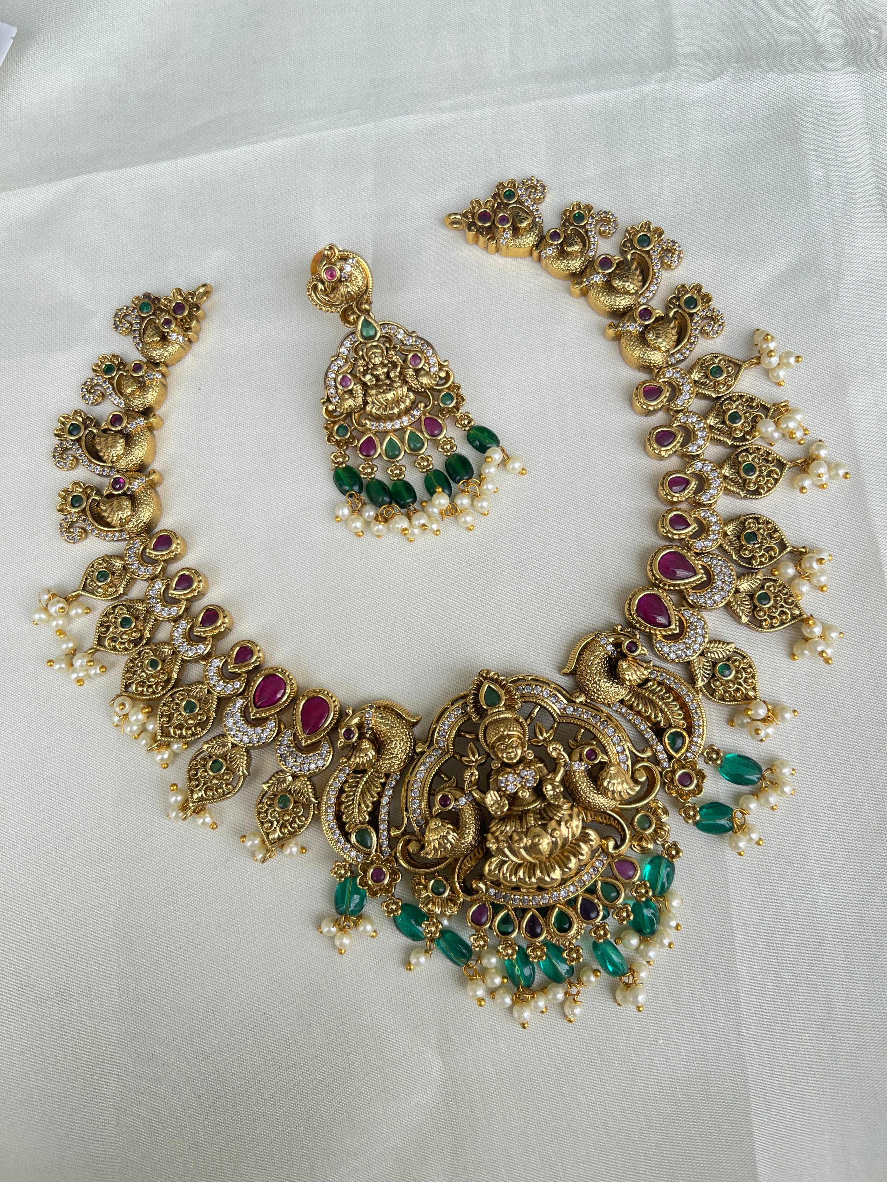 Lakshmi Devi multi neckset – Yuvi_Collections
