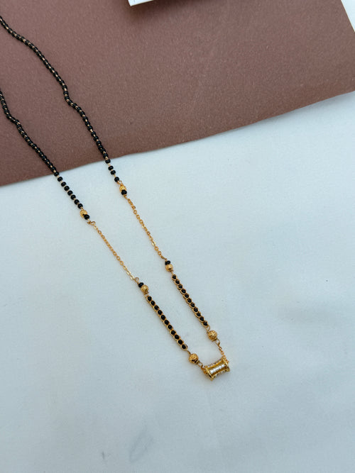 Bb075 18 inches single line black beads