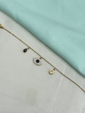 Ab609 anti tarnish evileye 8 inches 2.6 to 2.8 size chain adjustable bracelet