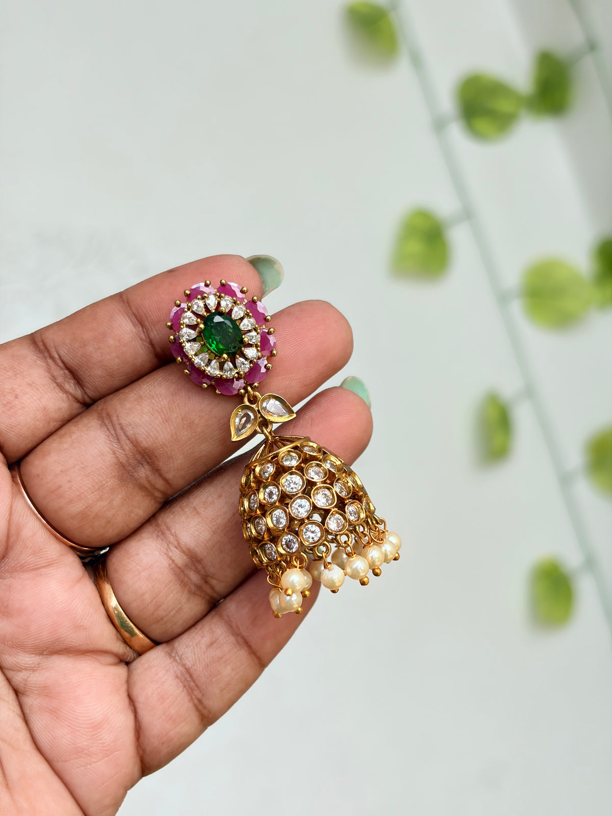 12-in-1 earrings Uncuts changeable butta earrings  Er939