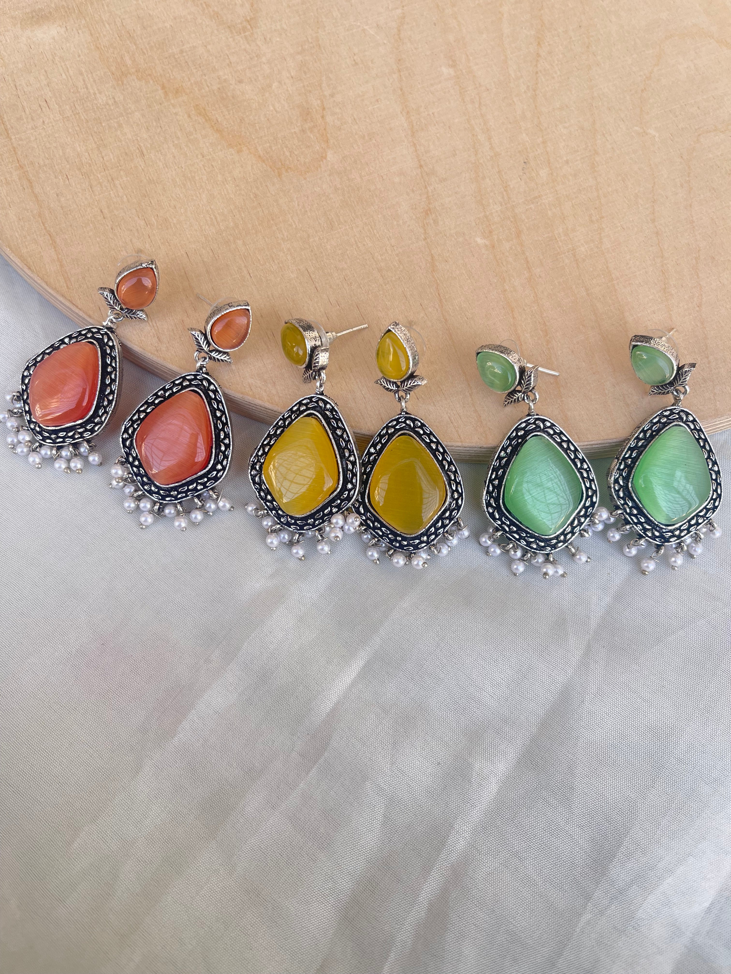 Lightweight budget friendly oxidised western earrings