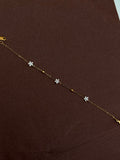 Ab546 anti tarnish flower 8.5 inches chain bracelet