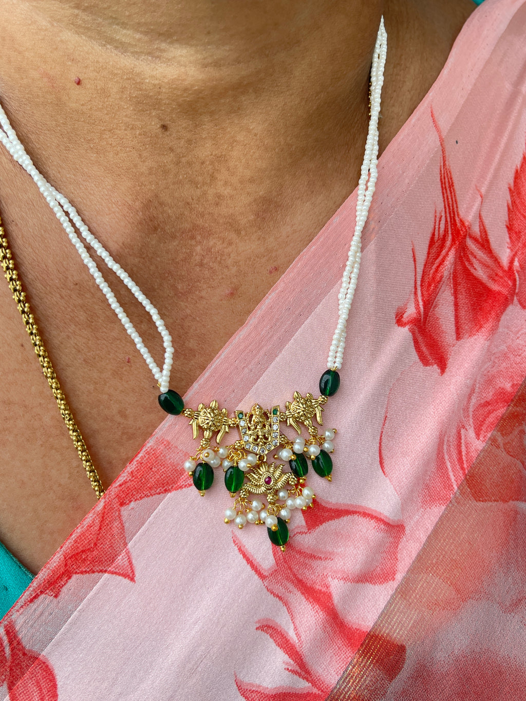 2 lines sugar pearl lord venkateswara chain pc003