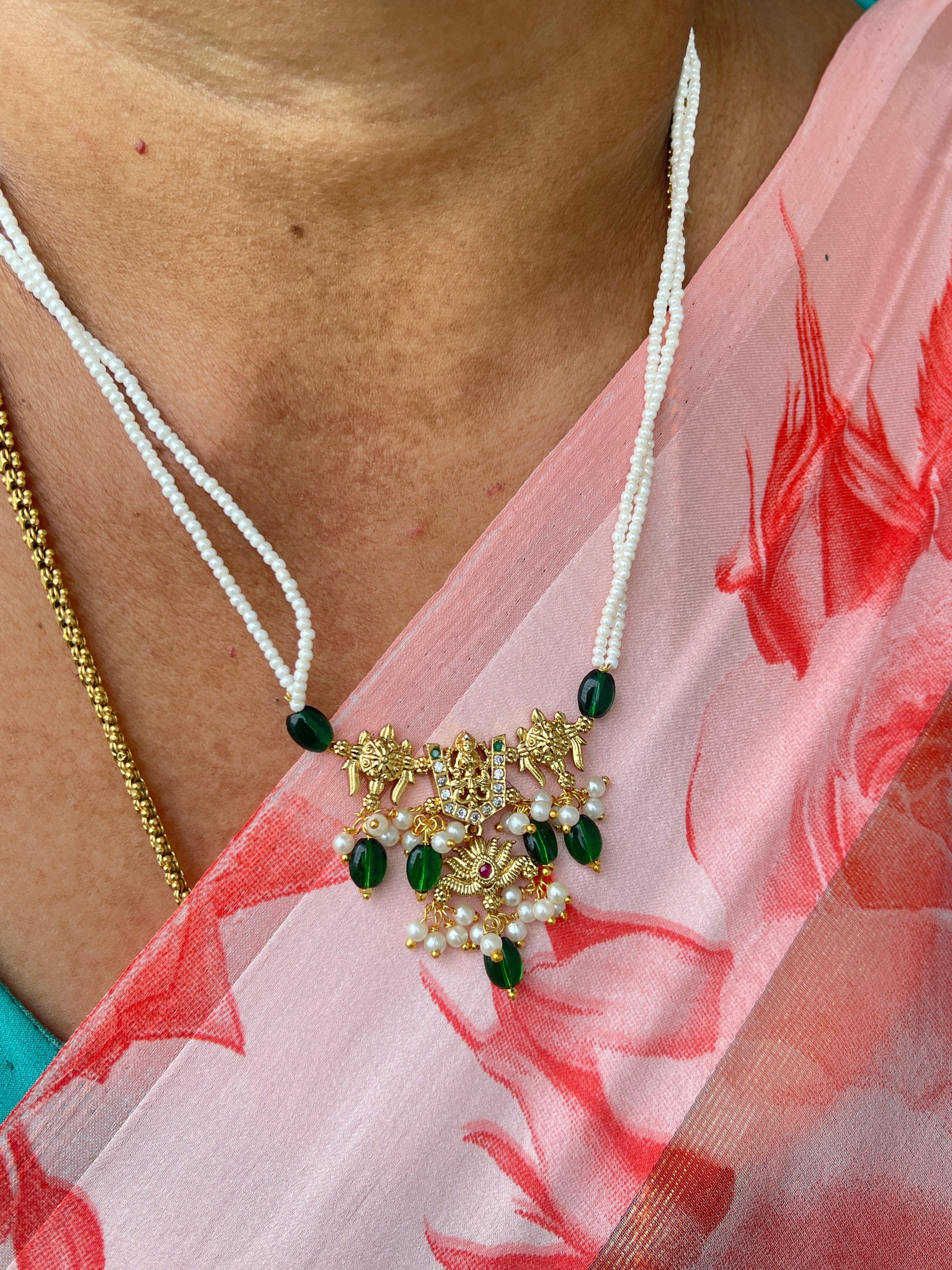 2 lines sugar pearl lord venkateswara chain pc003