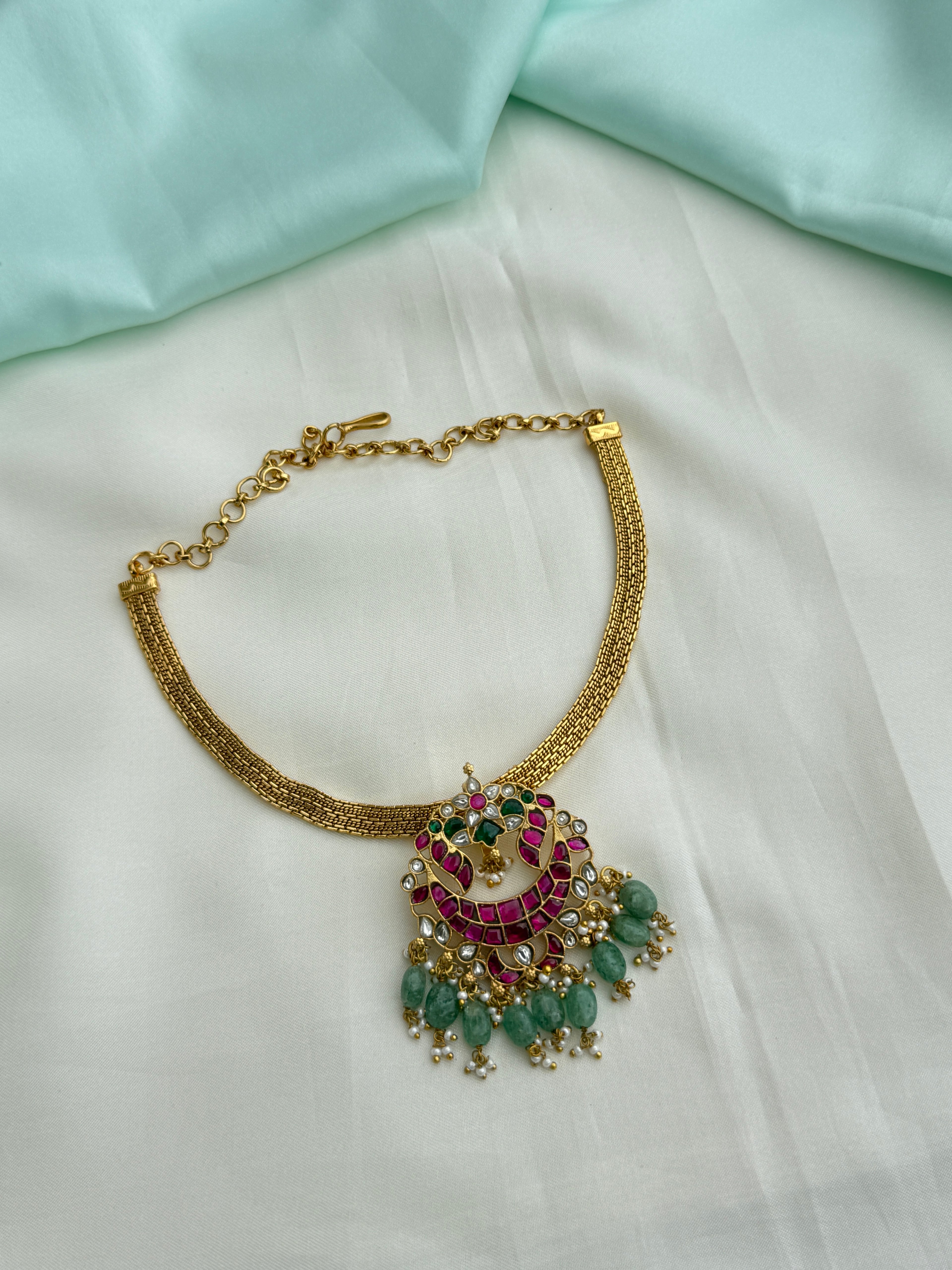 Hs027 jadau Kundan neck set