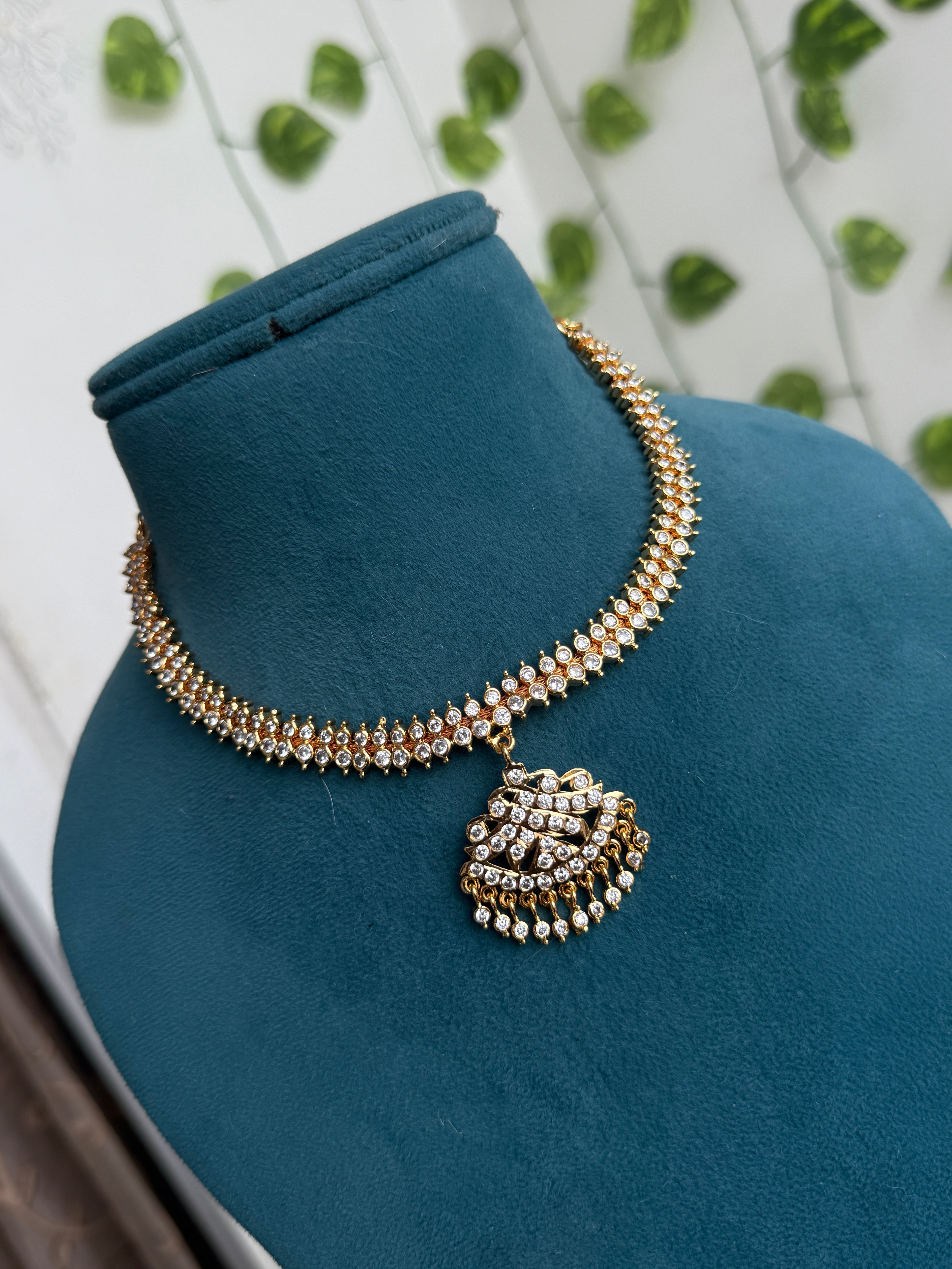 Ph388 panchaloham polished kante neckset