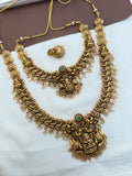 BS243 dual peacock lakshmi devi bridalset
