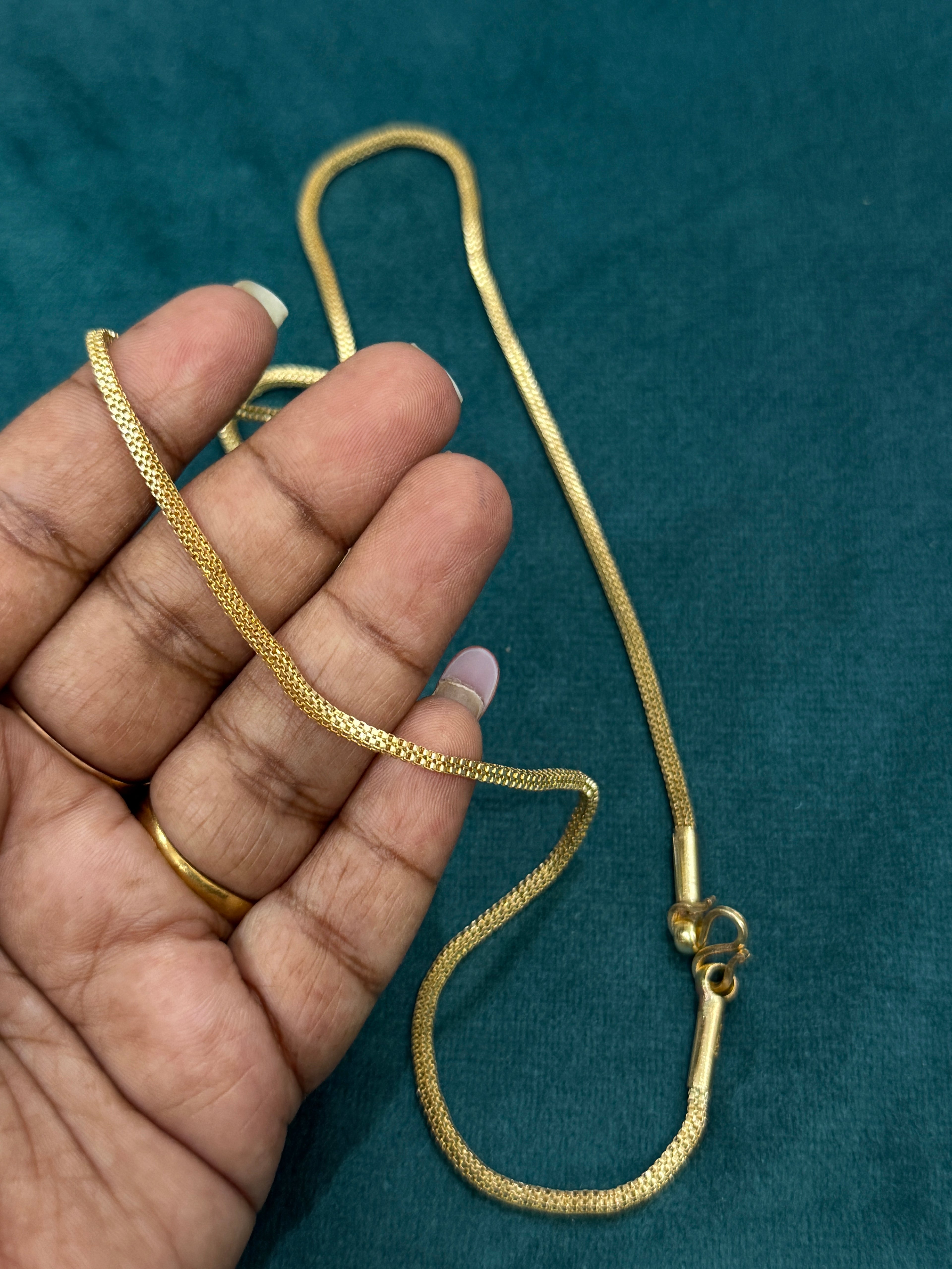 Tc027 26 inches unpolished panchaloham mangalsutra chain thali