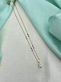 Bb152 anti tarnish 16to18 inches stone blackbeads