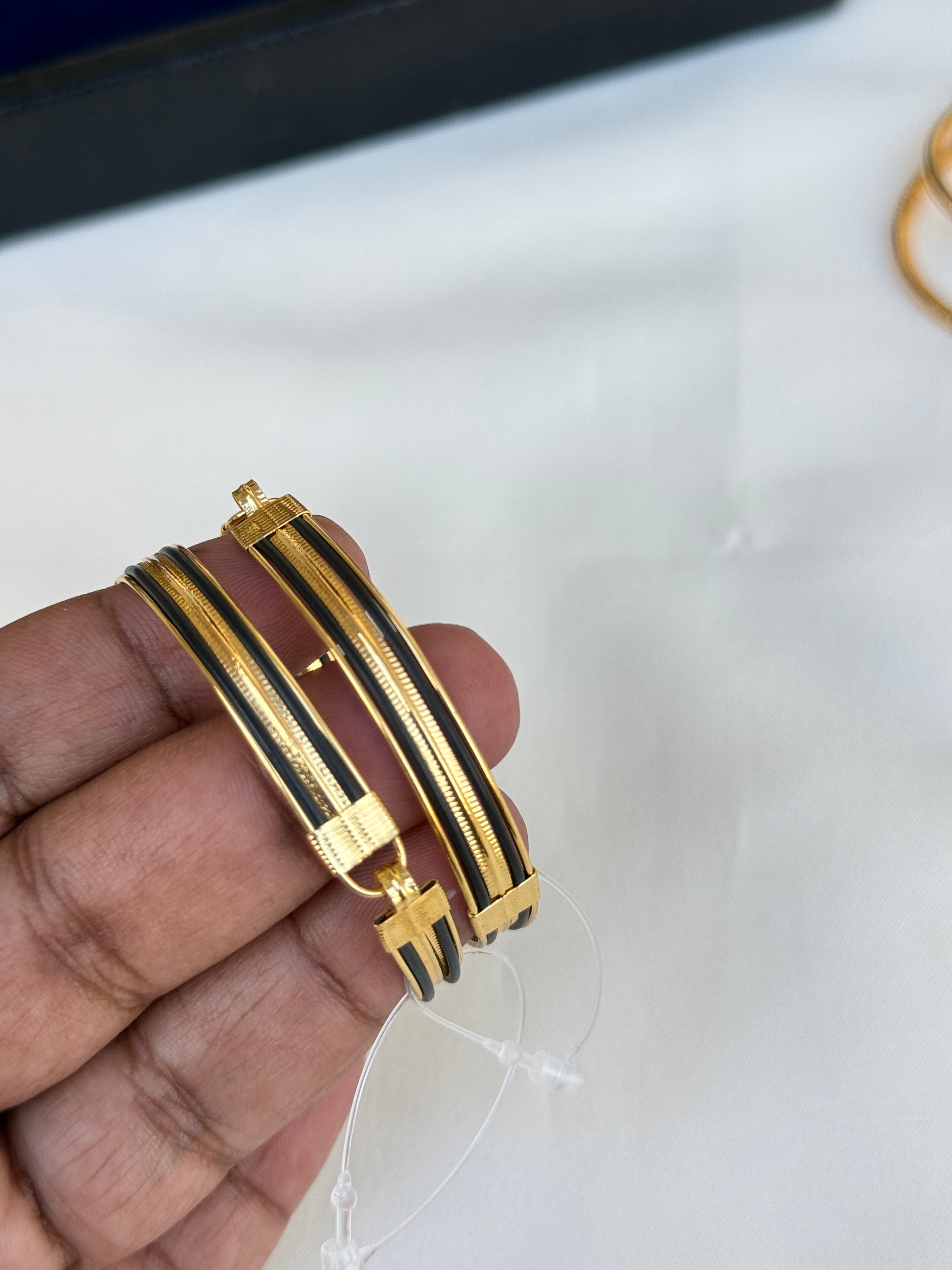 Kd029 gold replica openable kids bangles