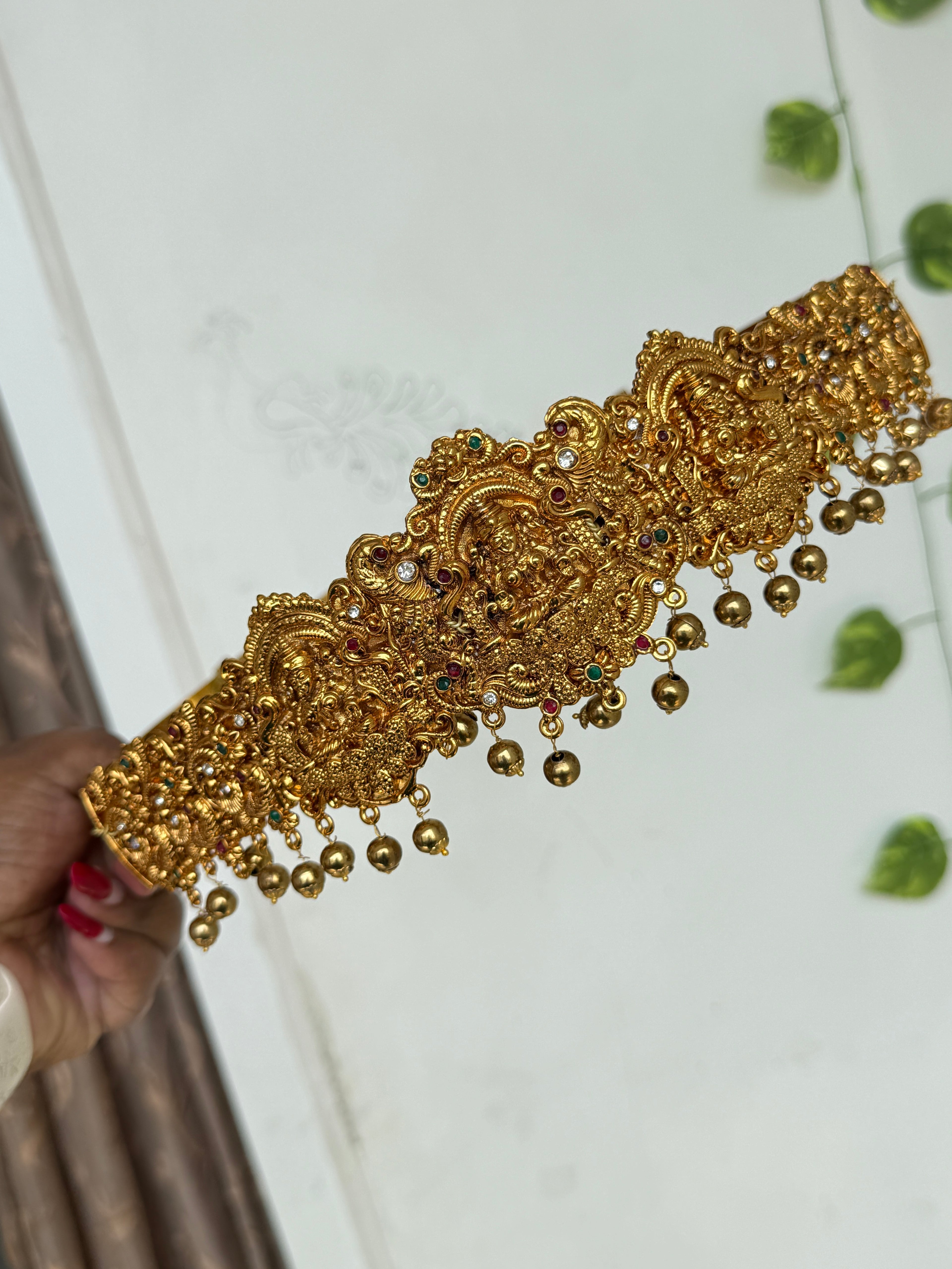 Hb670 lakshmidevi with gold balls multi adults hipbelt