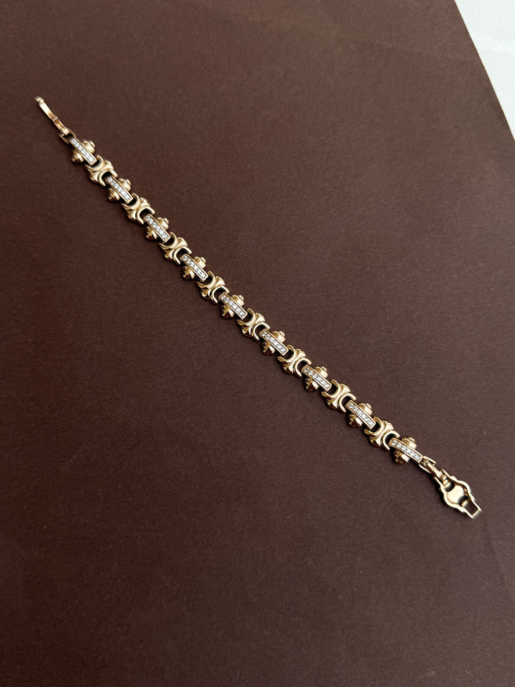 Mn009 anti tarnish men’s chain bracelet rose gold