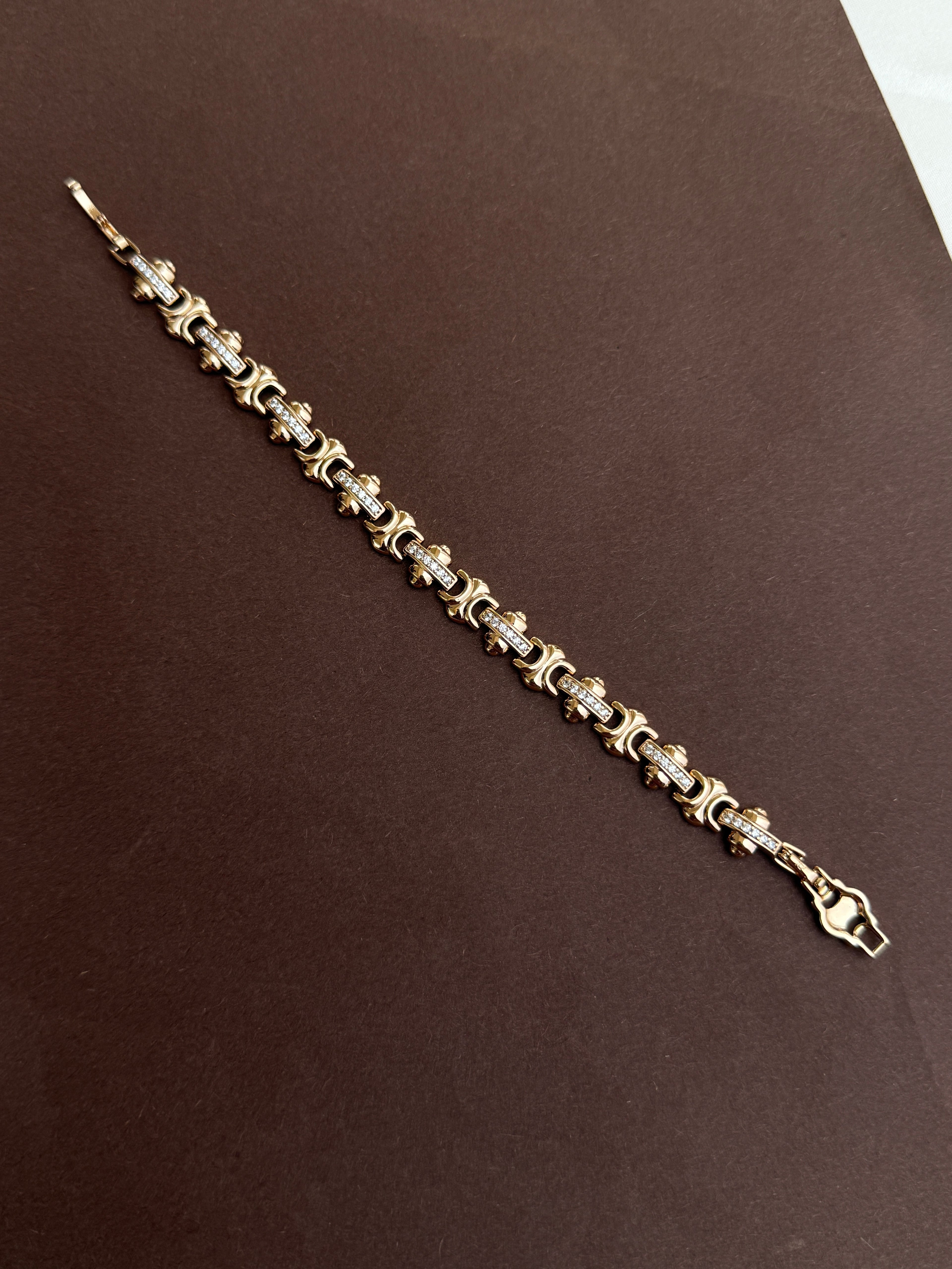 Mn009 anti tarnish men’s chain bracelet rose gold