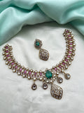 multi short neckset with drop earrings Ns254