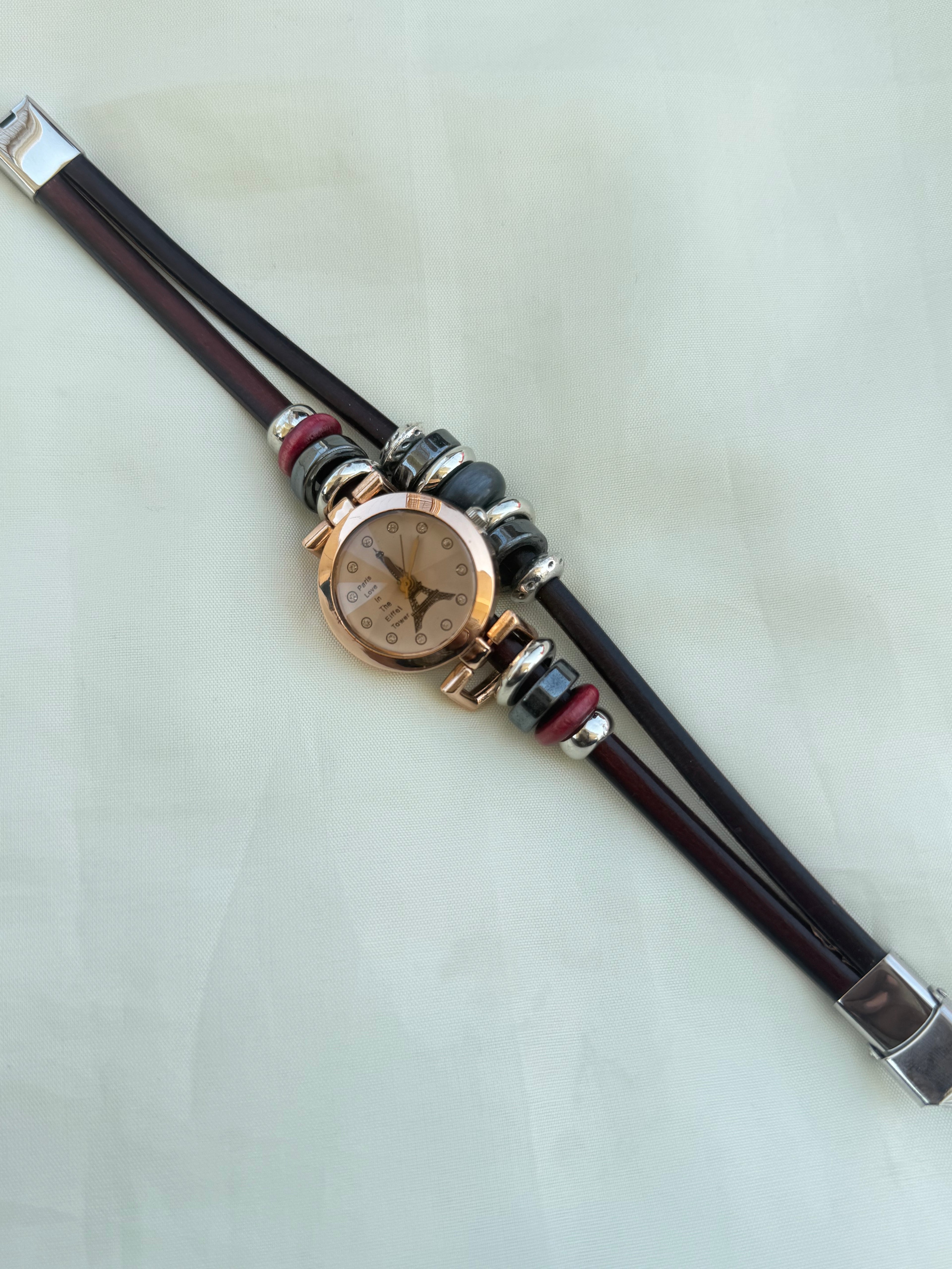 Small Eiffel tower analogue bracelet watches wt002